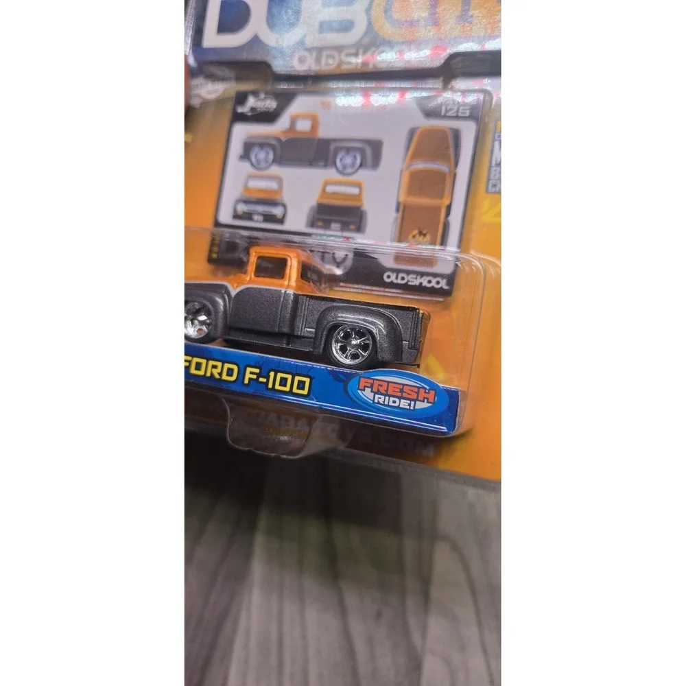 2005 Jada Toys Dub City Oldskool 1956 Ford F-100 #125 Orange Gray 1/64 Wave 12